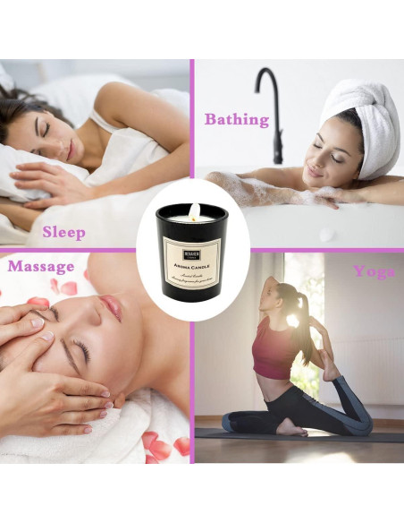 Vela Aromática de Lavanda YFLY - 50g, Cera de Soja Natural