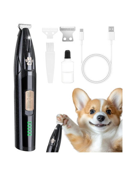 Recortadora Inalámbrica para Perros GIMPYN con LED 19cm