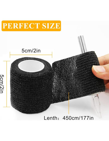 Cinta de Agarre para Tatuajes Ruicoo 4pcs Autoadhesiva 5 cm x 4.57 m