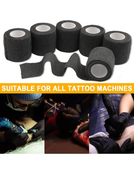 Cinta de Agarre para Tatuajes Ruicoo 4pcs Autoadhesiva 5 cm x 4.57 m