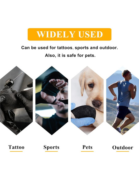 Cinta de Agarre para Tatuajes Ruicoo 4pcs Autoadhesiva 5 cm x 4.57 m