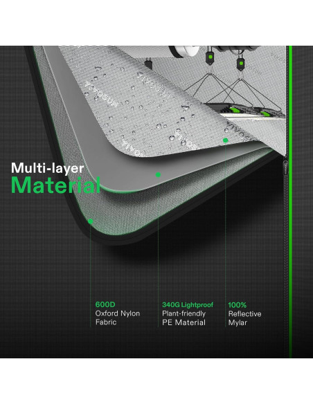 Carpa de Cultivo VIVOSUN 2-en-1 91.4x61x134.6cm Mylar