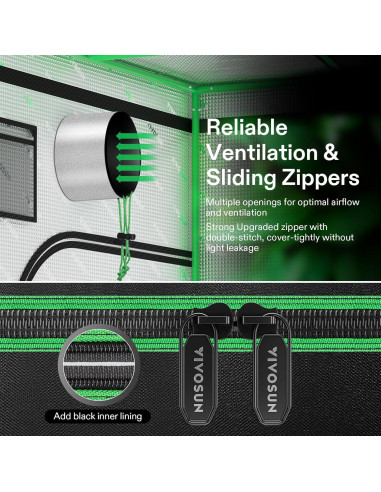 Carpa de Cultivo VIVOSUN 2-en-1 91.4x61x134.6cm Mylar