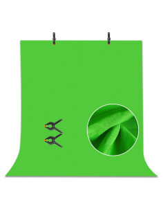 Pantalla de Fondo Verde EMART 1.52x1.98m con Abrazaderas