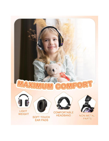 Auriculares ZOHAN EM030 para Niños, Protección Auditiva 25dB