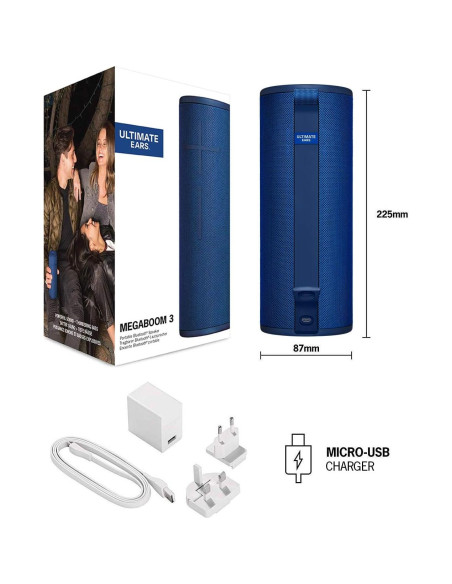 Altavoz Inalámbrico Bluetooth Ultimate Ears MEGABOOM 3 - Azul