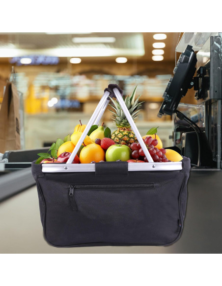 Cesta de Picnic Plegable SIYUAN 24L Negra Reutilizable