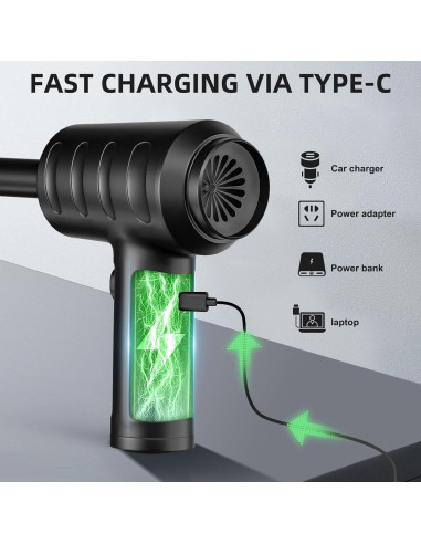 Soplador de Aire Comprimido Omicarry 3 Velocidades 51000RPM