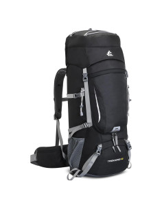 Mochila de Senderismo Bseash 60L Impermeable con Funda Lluvia