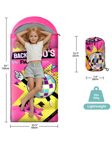 Saco de dormir Xelaro para niños 150 cm impermeable ligero