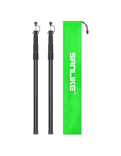 Poste Telescópico para Tienda SANLIKE - Set de 2, 2.5 m, Negro