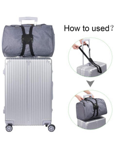 Correas de Equipaje Ajustables Lapinchen - Negro - 10 kg 2