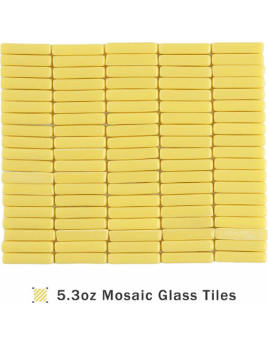 Azulejos de mosaico de vidrio amarillo Youway 150g para manualidades