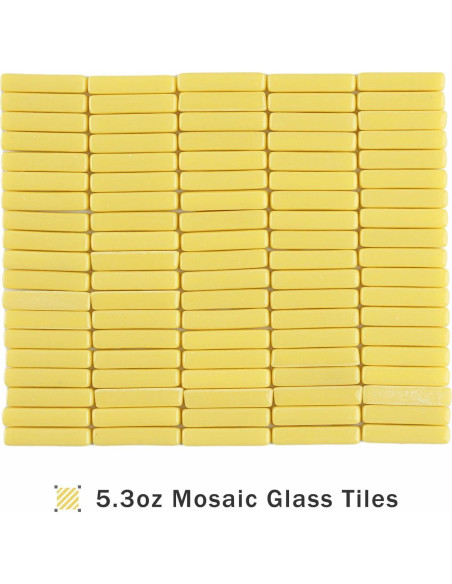 Azulejos de mosaico de vidrio amarillo Youway 150g para manualidades