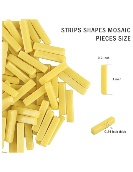 Azulejos de mosaico de vidrio amarillo Youway 150g para manualidades