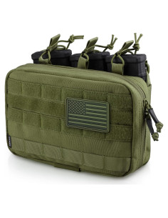 Bolsa Administrativa Táctica WYNEX Molle Verde Militar 23.5x16cm