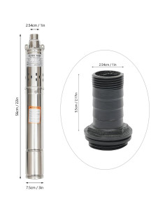 Bomba Sumergible de Pozo Profundo Uphilltool 0.75kW 2.5m/h 2