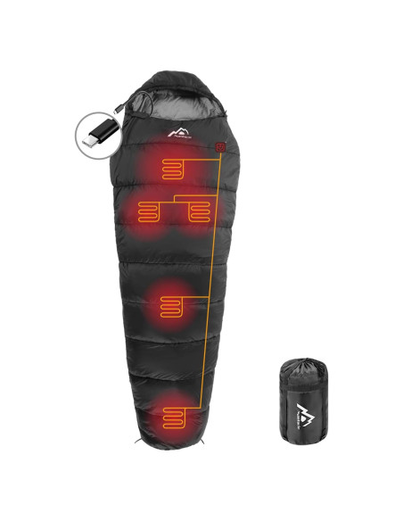 Saco de Dormir Calefaccionado Mantuole 230x90cm 5 Almohadillas