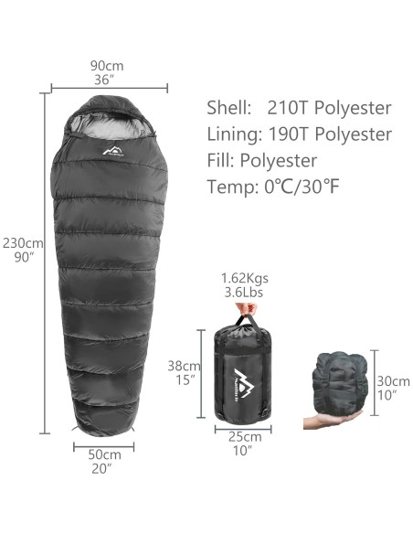 Saco de Dormir Calefaccionado Mantuole 230x90cm 5 Almohadillas