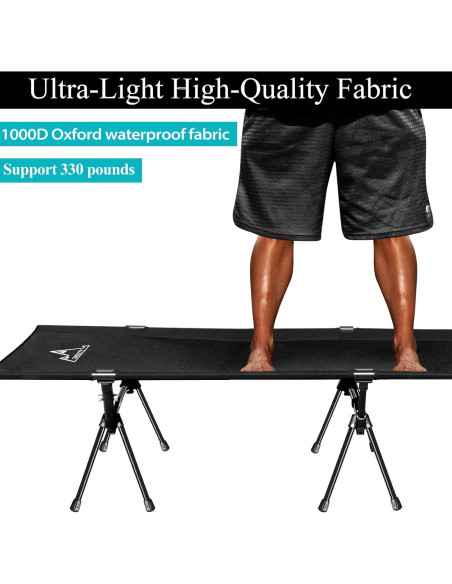 Cama de Camping Ajustable SNSUTY XL 150 kg Plegable 2.7 kg