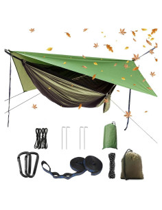 Juego de Hamacas de Camping YCD con Toldo y Red Antiinsectos