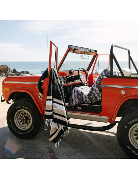 Manta Mexicana Laguna Beach Textile Co Negra 178x122 cm