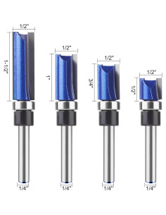 Juego de Brocas de Fresadora BAIDETS 4 Pcs 1/2" (1.27 cm) para Carpintería 2