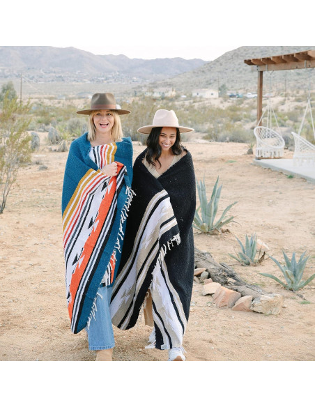 Manta Mexicana Laguna Beach Textile Co Negra 178x122 cm