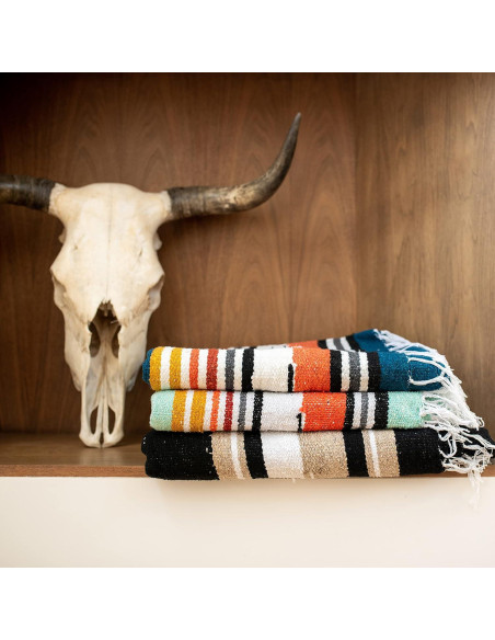 Manta Mexicana Laguna Beach Textile Co Negra 178x122 cm