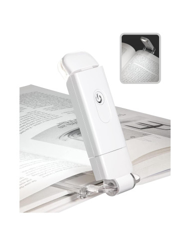 Luz de Lectura DEWENWILS Recargable USB con Clip 2 Niveles