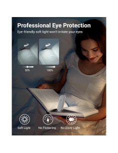 Luz de Lectura DEWENWILS Recargable USB con Clip 2 Niveles 2
