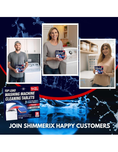 Tabletas Limpiadoras SHIMMERIX para Lavadoras Carga Superior 14 Unidades