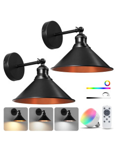 Apliques de Pared Inalámbricos NIORSUN Vintage Juego de 2