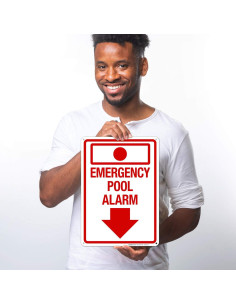 Cartel de Alarma de Piscina Sigo Signs 25.4x35.6 cm Aluminio 2