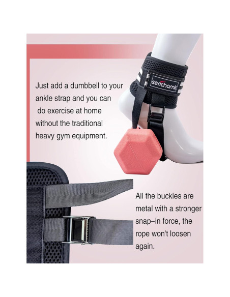 Correas de Tobillo para Mancuernas Serichamk Ajustables