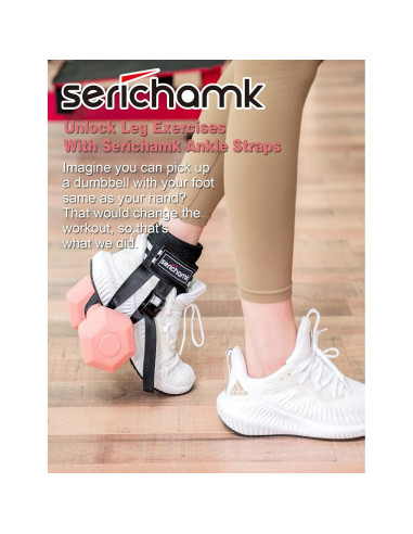 Correas de Tobillo para Mancuernas Serichamk Ajustables