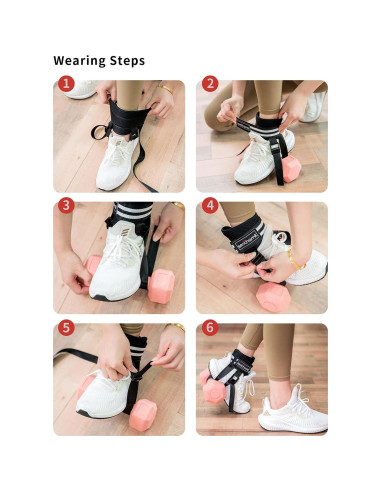 Correas de Tobillo para Mancuernas Serichamk Ajustables