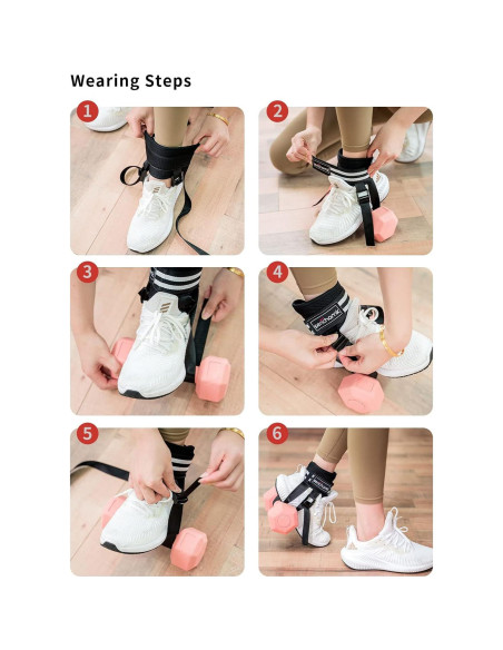 Correas de Tobillo para Mancuernas Serichamk Ajustables