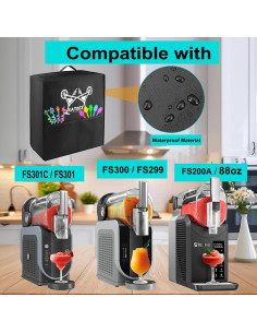 Cubierta de Polvo para Máquina de Slushie Ninja FS300 Negra 2