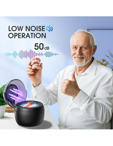 Limpiador ultrasónico Seepark 250ml para dentaduras y joyas