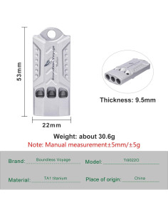 Silbato de Titanio Boundless Voyage Ti9022O 120dB Portátil 2