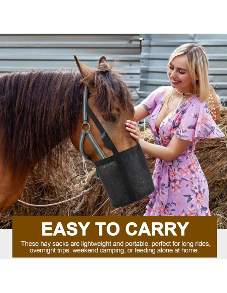 Bolsa de Alimentación para Caballos Sumind - 2 Pcs Malla Resistente