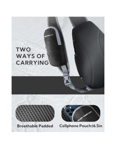 Mochila Cruzada WATERFLY Pequeña Resistente al Agua 7L