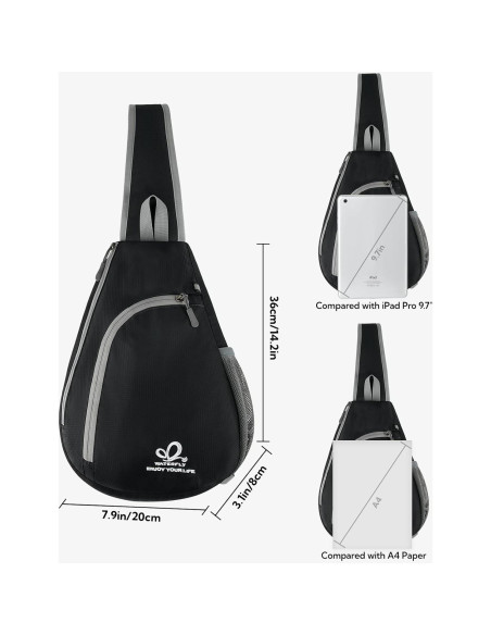 Mochila Cruzada WATERFLY Pequeña Resistente al Agua 7L