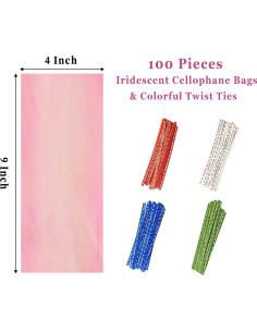 Bolsas de Celofán Holográficas Yotelab 10x23 cm - 100 Piezas 2