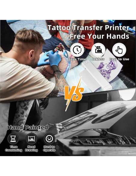 Impresora de Plantillas de Tatuaje Bluetooth Zoolion M08F