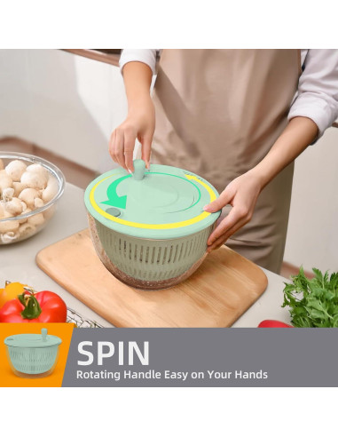 Escurridor de Lechuga Multifuncional Sayihexihe 5.3L Verde