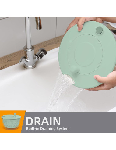 Escurridor de Lechuga Multifuncional Sayihexihe 5.3L Verde