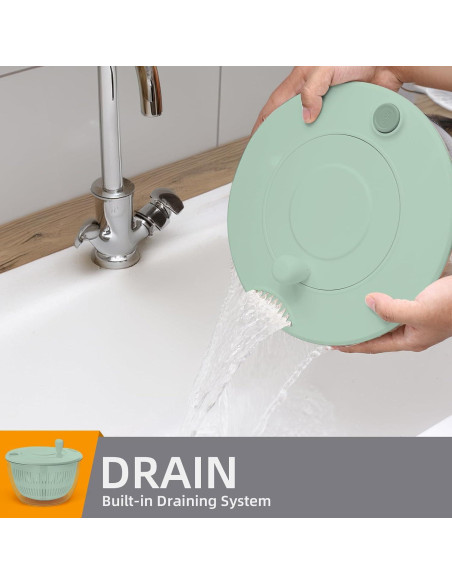 Escurridor de Lechuga Multifuncional Sayihexihe 5.3L Verde