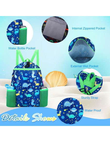 Mochila con Cuerda Dinosaurio Espacial Azul RHCPFOVR 38x46cm Mochila con Cuerda Dinosaurio Espacial Azul RHCPFOVR 38x46cm